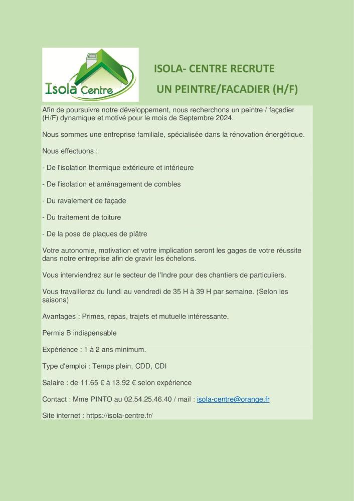 OFFRE D EMPLOI